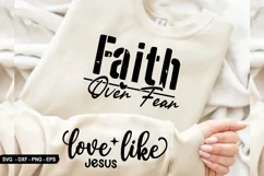 Faith Over Fear Sleeve - Sleeve SVG Design, T-Shirt Design Product Image 1