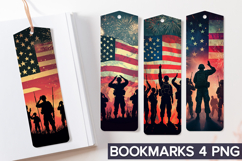 4th of July Bookmarks Sublimation - 4th of July Veteran PNG Product Image 1