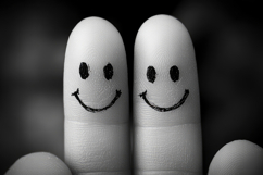 Fingers with Smile Background Wallpaper Product Image 1