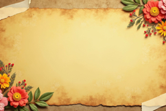 Vintage Floral Border Background Product Image 1
