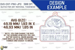 Police Keychain Laser Cut. Police Keychain Design SVG Product Image 2