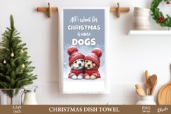 Christmas Dog Dish Towel PNG. Christmas Dish Towel PNG Product Image 1