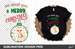 Christmas Dog Quote Sublimation. Christmas Dog PNG Product Image 1