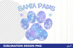 irIidescent Paw Sublimation Design PNG Product Image 1