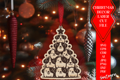 Dog Christmas Tree Baubles SVG Laser Cut Ornament Files v4 Product Image 1