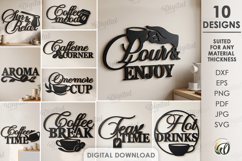 Drink Station Signs Bundle Laser Cut. Wall Decor SVG Product Image 1