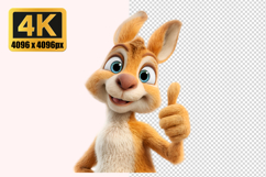 Friendly Kangaroo Transparent PNG Product Image 1