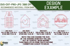 Wooden House Laser Cut. 3D Laser Houses Design SVG Product Image 2