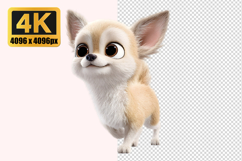 Cute White Puppy Transparent PNG Product Image 1