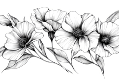 Flowers Sketch Background Wallpaper Product Image 1