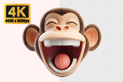 Laughing Monkey Transparent PNG Product Image 1