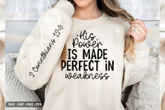 His Power Is Made - Christian Sleeve T-Shirt Design Product Image 3