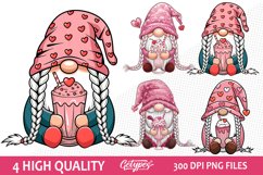Valentine Gnome Sublimation Clipart - High Quality Design Product Image 1