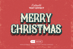 Vintage Text Effect Christmas Style Product Image 1