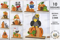 Pumpkin Shelf Sitters Bundle Laser Cut. Stand decor SVG Product Image 1