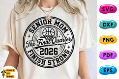 Baseball Senior 2026 Mom SVG, PNG, The Final Quarter Product Image 1