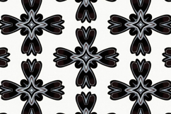 Black Floral Pattern Background Product Image 1