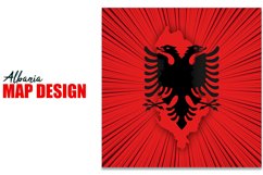 Albania Independence Day Map Design Product Image 1