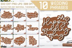 Wedding Phrases Laser Cut Bundle. Wedding Wall Decor SVG Product Image 1