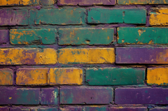 Rustic Colored Brick Wall Background Wallpaper Product Image 1