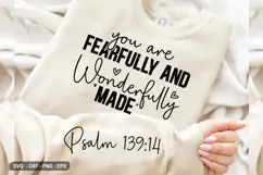 You are fearfully and - Christian Sleeve T-Shirt Design Product Image 1