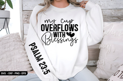 My Cup Overflows - Christian Sleeve T-Shirt Design Product Image 1