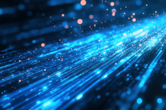 Blue and Orange Glowing Lines and Particles Background Product Image 1