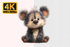 Fluffy Koala Transparent PNG Product Image 1