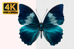 Blue Morphe Butterfly Transparent PNG Product Image 1