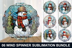 Snowman Stained Glass Wind Spinner - Snowman Wind Spinner Product Image 1