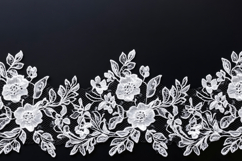 White Lace with Black Background Wallpaper Product Image 1