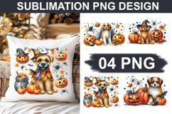 Halloween Dog - Pillow Sublimation PNG Design Product Image 1