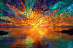 Abstract Stained Glass Sky Background Wallpaper Product Image 1