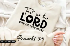 Trust In The Lord - Christian Sleeve T-Shirt Design Product Image 2