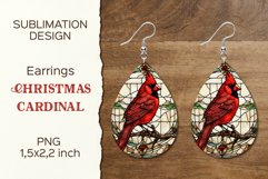 Christmas Cardinal|Earring Teardrop|Sublimation Design Product Image 1