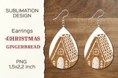Christmas Gingerbread|Earring Teardrop|Sublimation Design Product Image 1