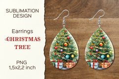 Christmas Tree | Earring Teardrop | Sublimation Desig Product Image 1