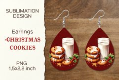 Christmas Coocies | Earring Teardrop | Sublimation Desig Product Image 1