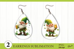 St Patrick’s Day Earrings Bundle PNG. Gnome Earrings PNG Product Image 2