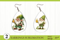 St Patrick’s Day Earrings Bundle PNG. Gnome Earrings PNG Product Image 6