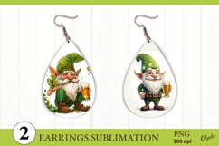 St Patrick’s Day Earrings Bundle PNG. Gnome Earrings PNG Product Image 7