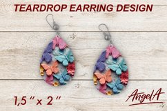 Butterfly teardrop earrings / summer earring sublimation Product Image 1