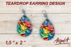 3d Colorful Butterfly teardrop earrings sublimation Product Image 1