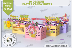 Easter Candy Boxes Laser Cut Bundle. Easter Treats Boxes SVG Product Image 1