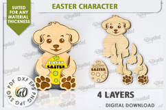 3D Easter Dog Laser Cut. Easter Decor. Cute Easter SVG Product Image 2