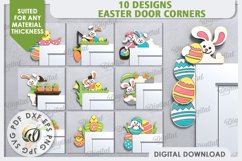 Easter Door Corners Laser Cut Bundle. Easter Decor SVG Product Image 1