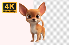 Cartoon Chihuahua Dog Transparent PNG Product Image 1