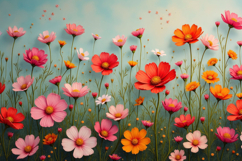 Colorful Field Of Flower Background Product Image 1