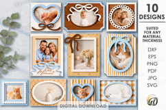 Coquette Photo Frames Bundle Laser Cut. Picture Frame SVG Product Image 1