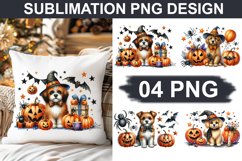 Halloween Dog - Pillow Sublimation PNG Design Product Image 1